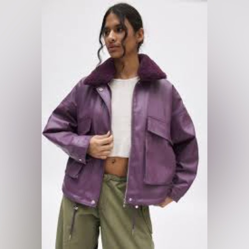BDG Purple Bomber Jacket